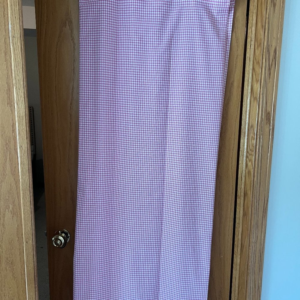 Pottery Barn Pink Gingham Curtains